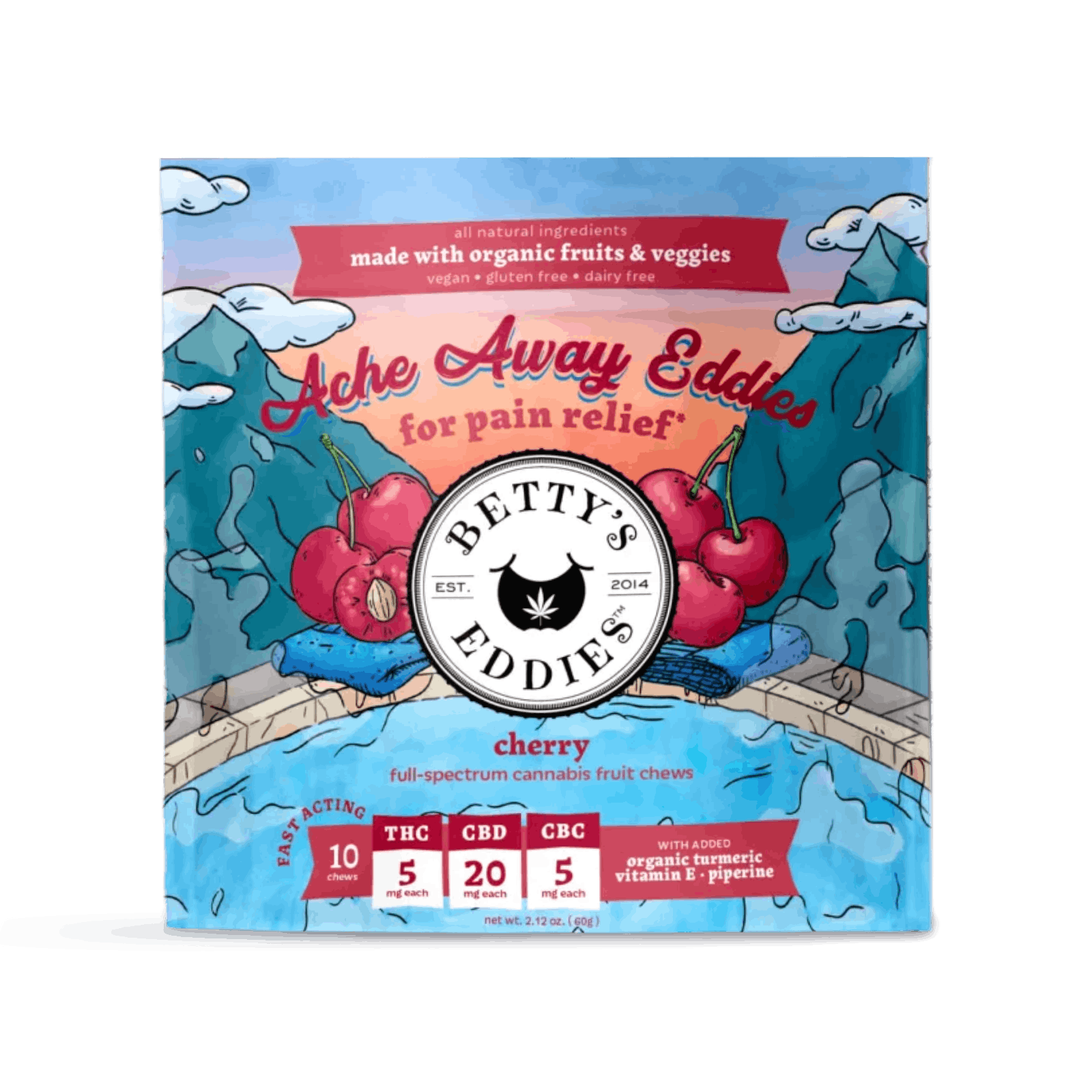 image of Ache Away Cherry Pain Relief Fruit Chews [10pk]