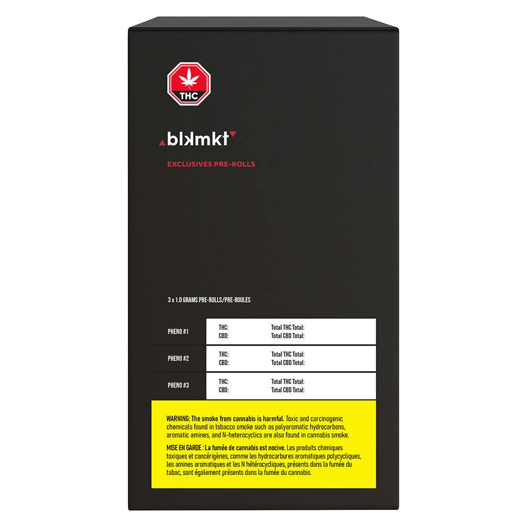 Blk mkt - exclusives pre-roll - 3x1g