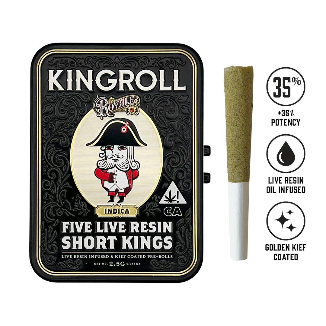 tobacco product for short Kingroll Royale: Short Kings: G P S - 2.5g Infused Preroll - Indica