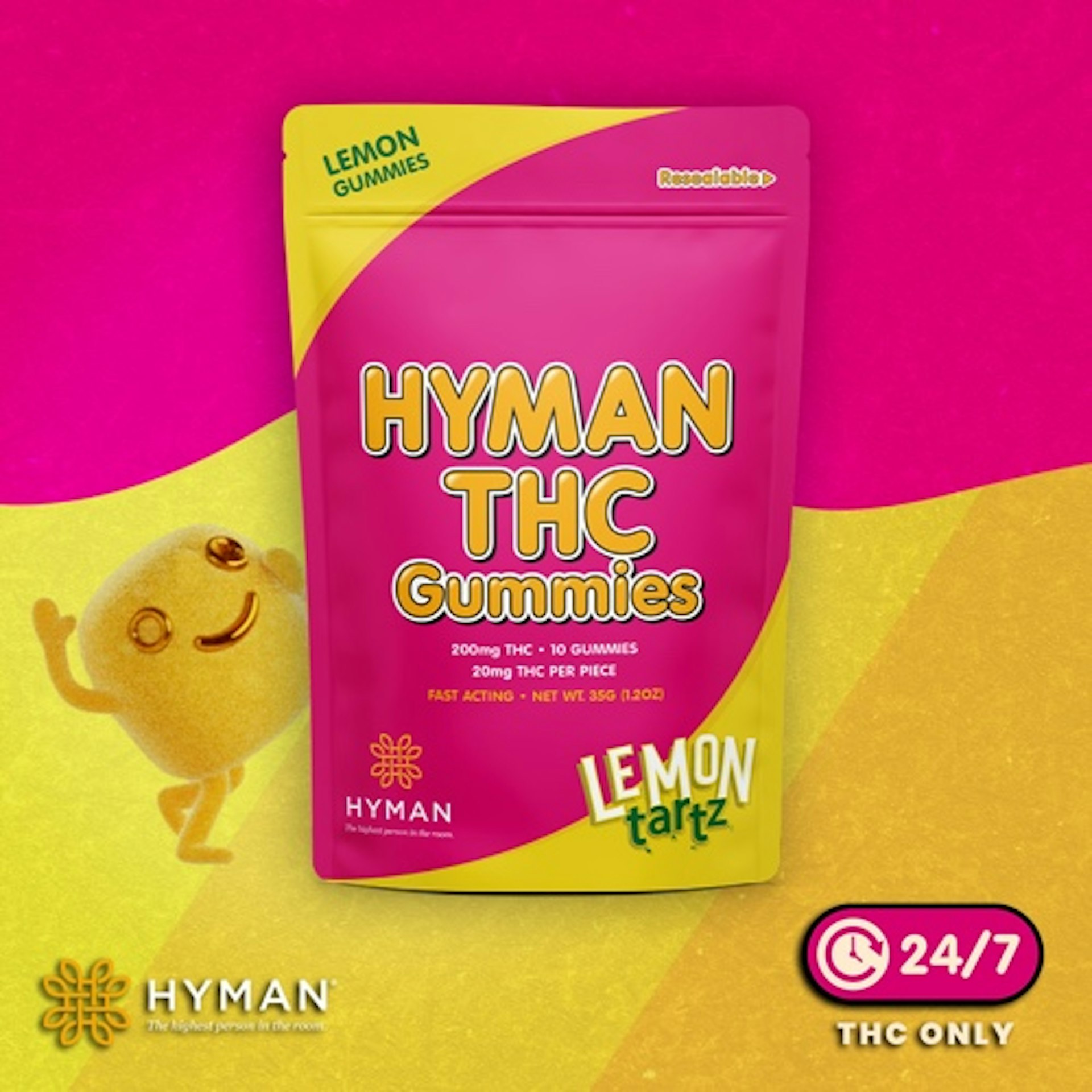 Hyman - Lemon Tartz 200mg Fast Acting Gummies
