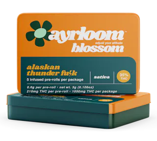 ayrloom | Alaskan Thunder Fuck Infused Pre-Roll | 5 Pack | 3g