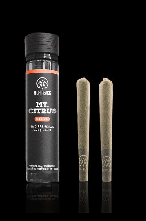Mt. Citrus Pre roll 2 Pack | Sativa | High Peaks