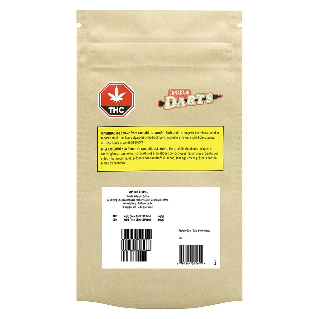 Canaca Darts - Twisted Citrus Pre-Roll - 10x0.4g