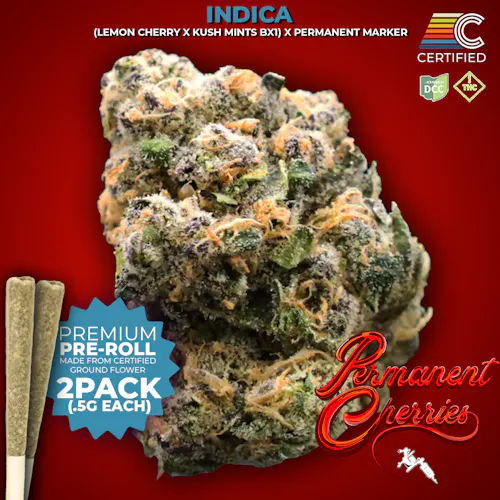 Certified Cultivators | Permanent Cherries Pre-Roll (SSU) | 2pk | .5g | Indica-1