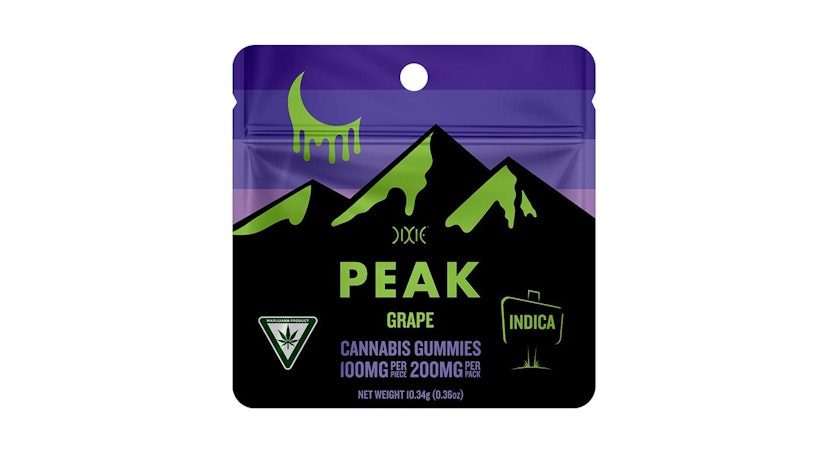 Dixie | 2 x 100mg Peak Gummies | Grape