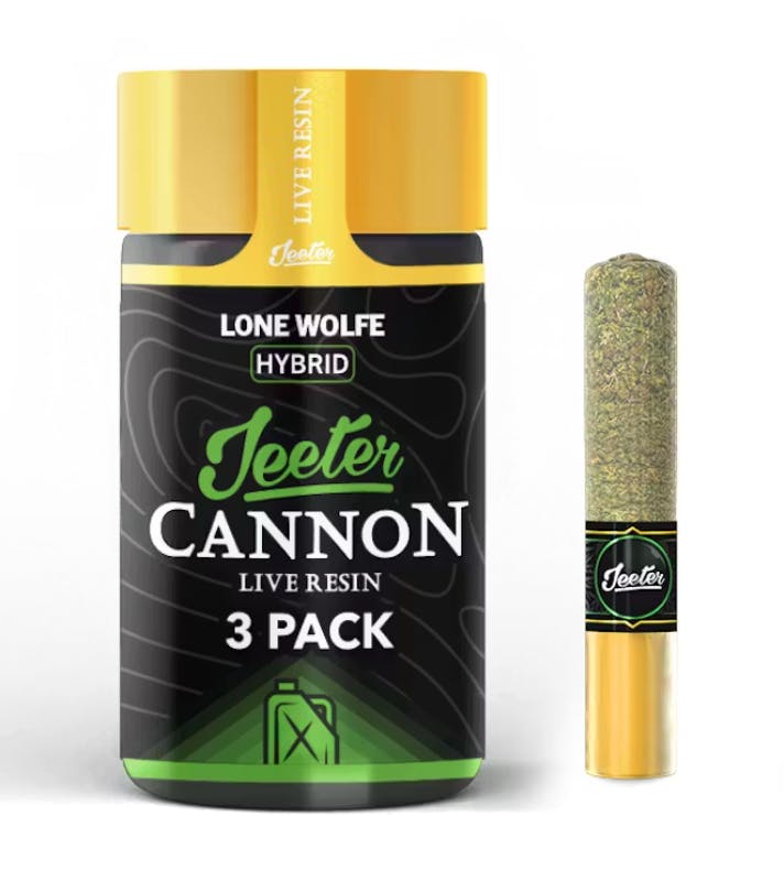 Product: Jeeter | Live Resin Infused Pre-Roll 3-Pack - 1.5g - Lone Wolfe