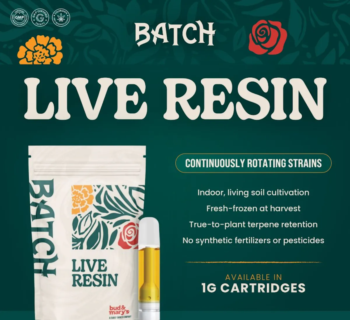 Batch – Live Resin Cartridge – Modified Grapez (I) 1g Vaporizers | BATCH