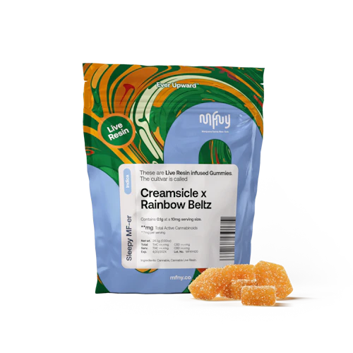MFNY - 100mg Live Resin Gummies - Creamsicle x Rainbow Beltz 2.0