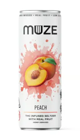 MUZE Peach Seltzer