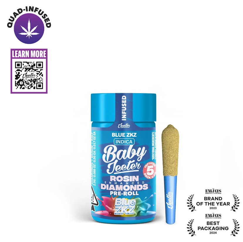 Blue ZKZ Baby Jeeter Infused Pre-Roll 5-pack | 2.5g