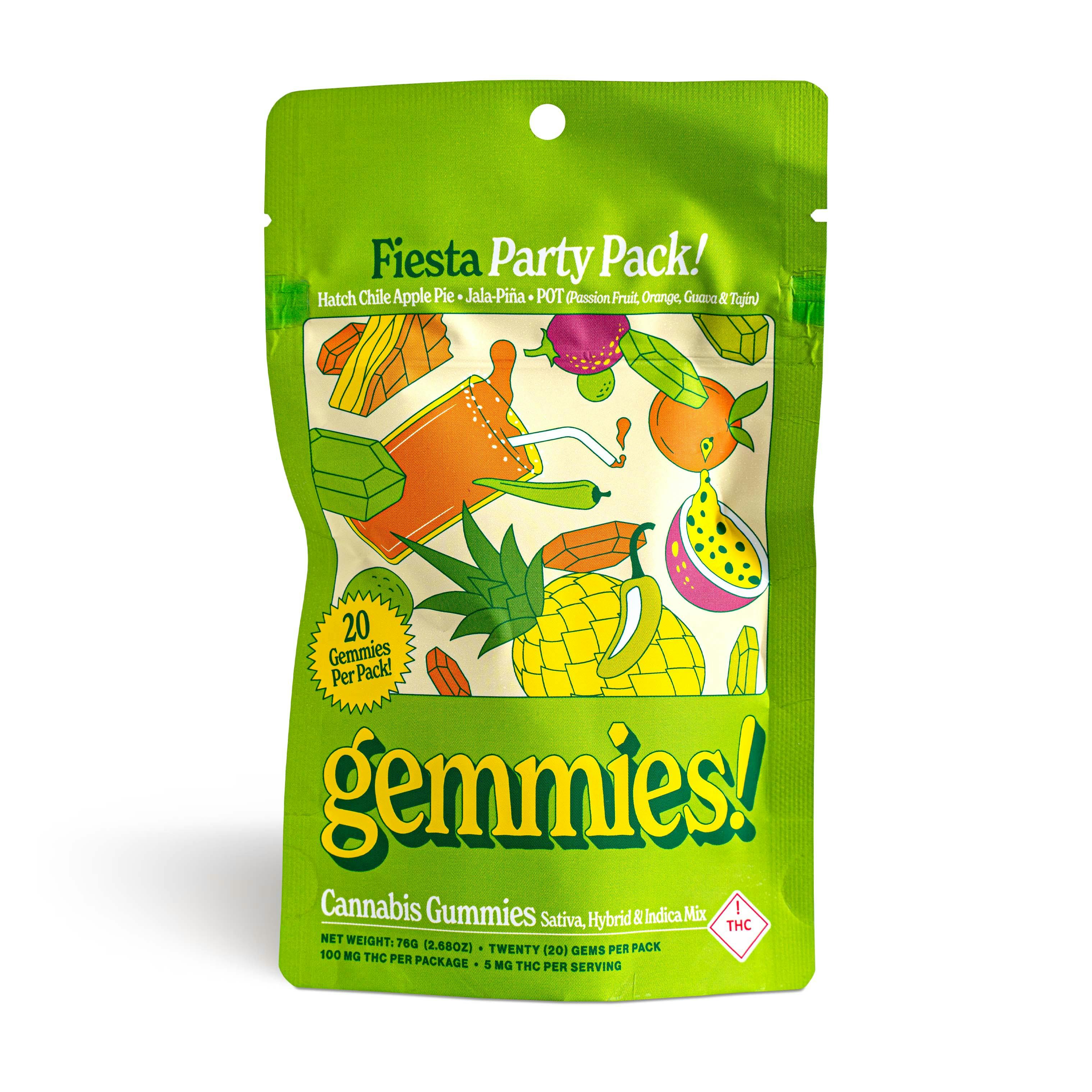 洋楽 HEALING GEMS / Fiesta Pack KHRUANGBIN Fiesta Gemmies Party Pack - 100mg at Top Crop - Sunland Park