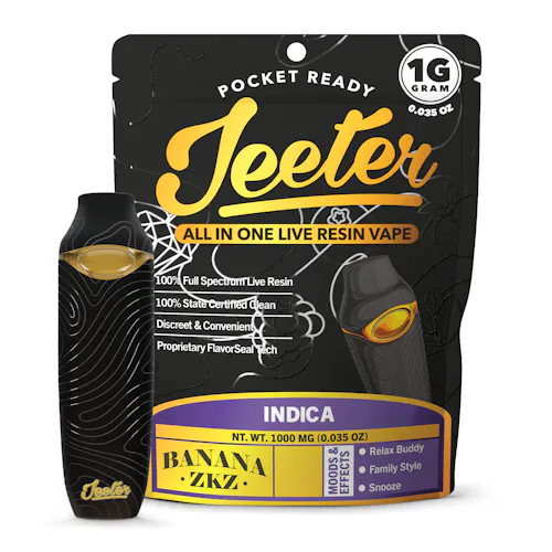 Jeeter Banana ZKZ Live Resin Disposable Vape Rec - Exclusive