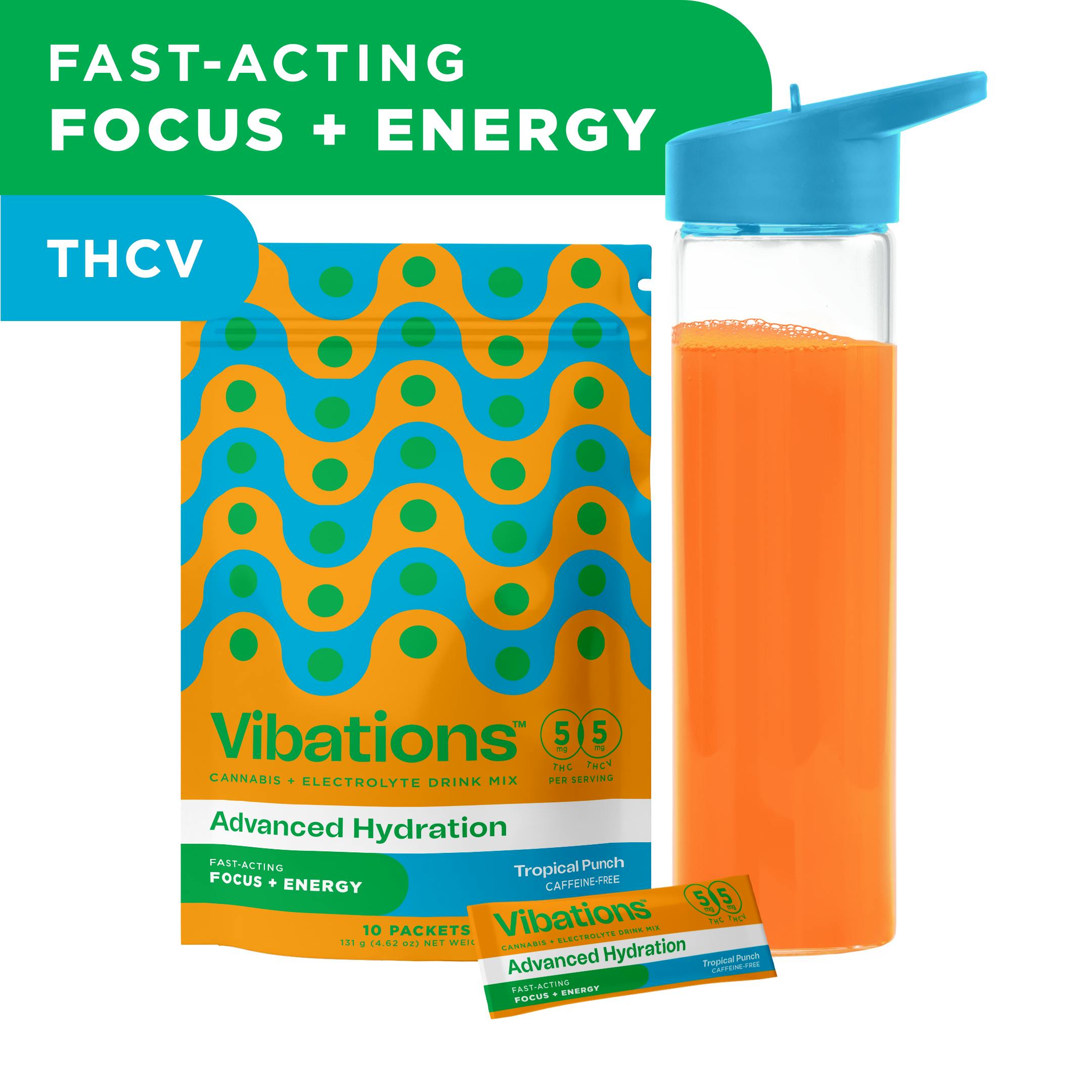 Tropical Punch | Vibations Infused Drink Mix | 10 Pack (50mg)