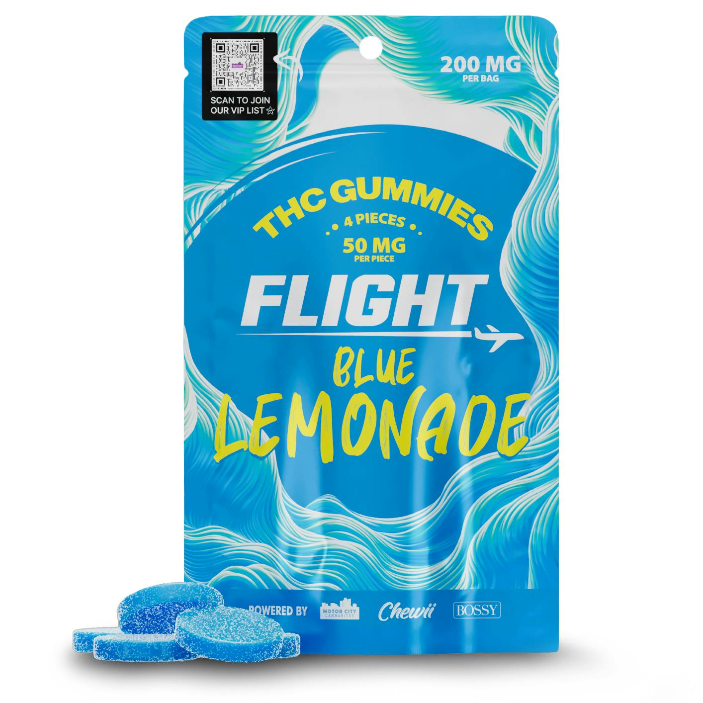 Flight Blue Lemonade Gummies 200mg Rec