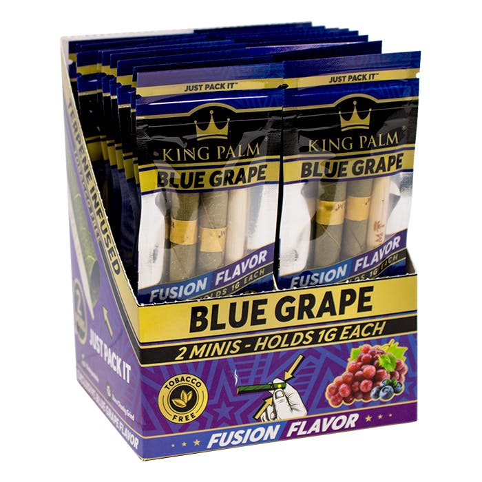 King Palm Mini | Real Leaf Blue Grape Real Leaf Cones - 2pk