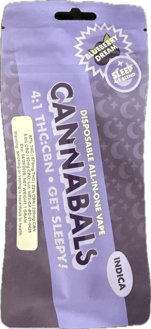 Cannabals | Vape | Blueberry Dream | Sleep | 4:1