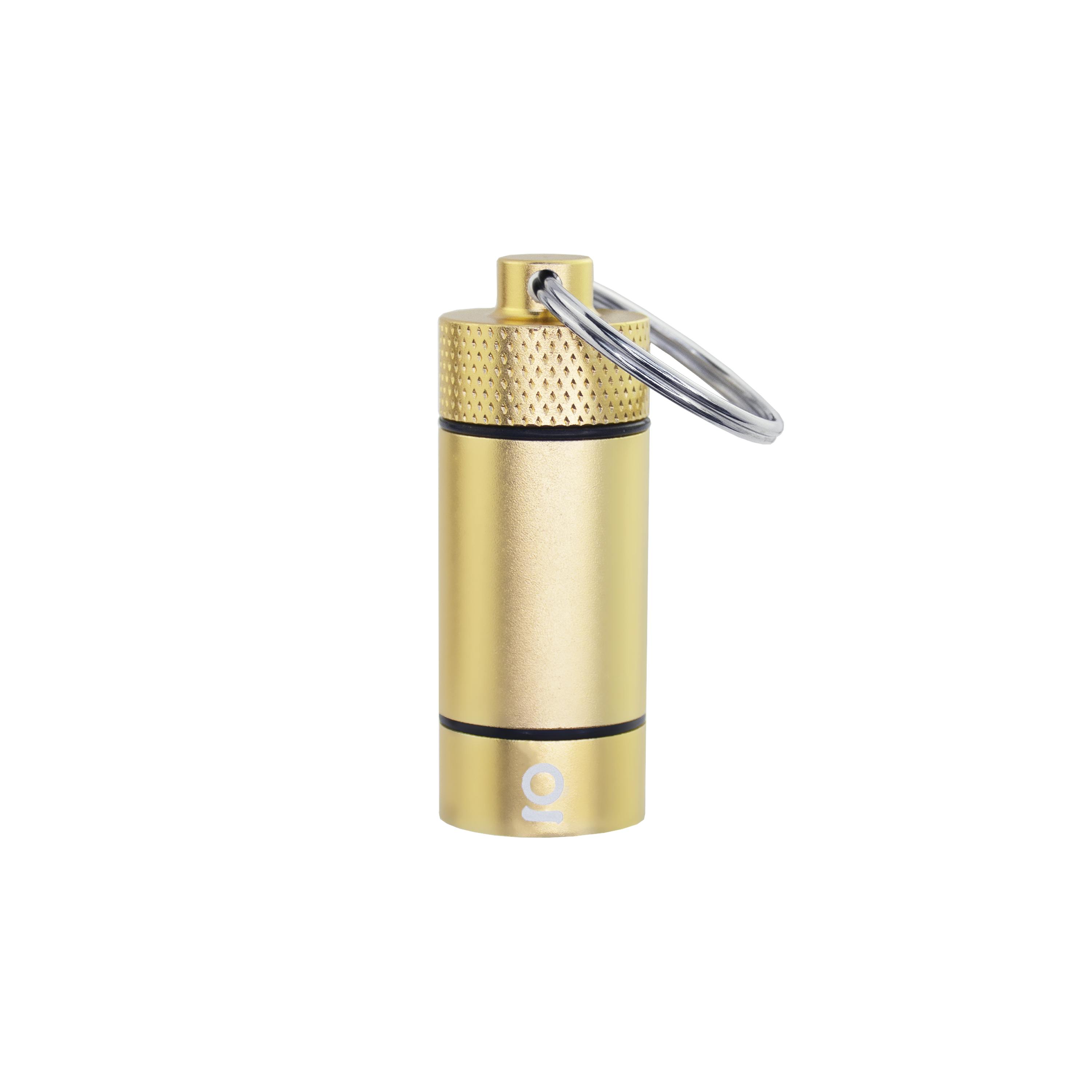 Aluminum Storage Flower Key Chain | Gold