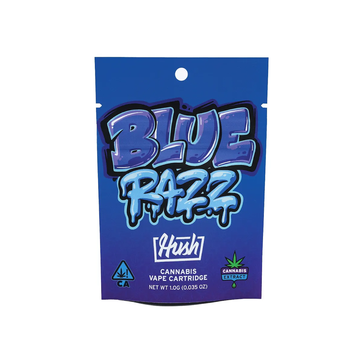 Hush 1g BLUE RAZZ Flavored Distillate Cartridge 1g Vaporizers