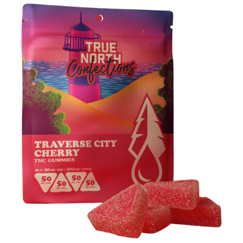 True North Collective Traverse City Cherry Vegan Gummies 200mg THC