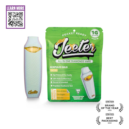 Acapulco Gold Jeeter All In One Diamonds Disposable | Pocket Ready | 1g | Sativa