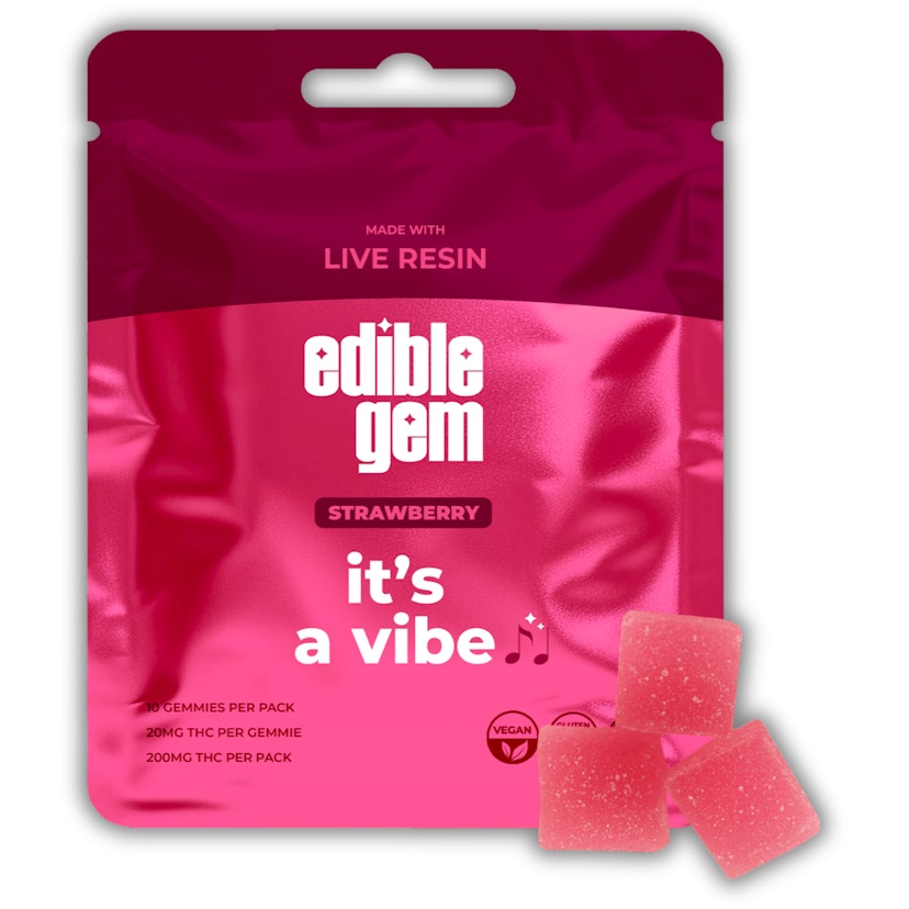 Edible Gem | Live Resin Gummy | Strawberry | 200mg
