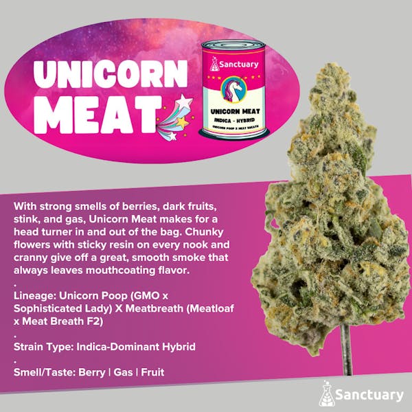 Unicorn Meat (IH) - 3.5g Flower - Sanctuary Medicinals