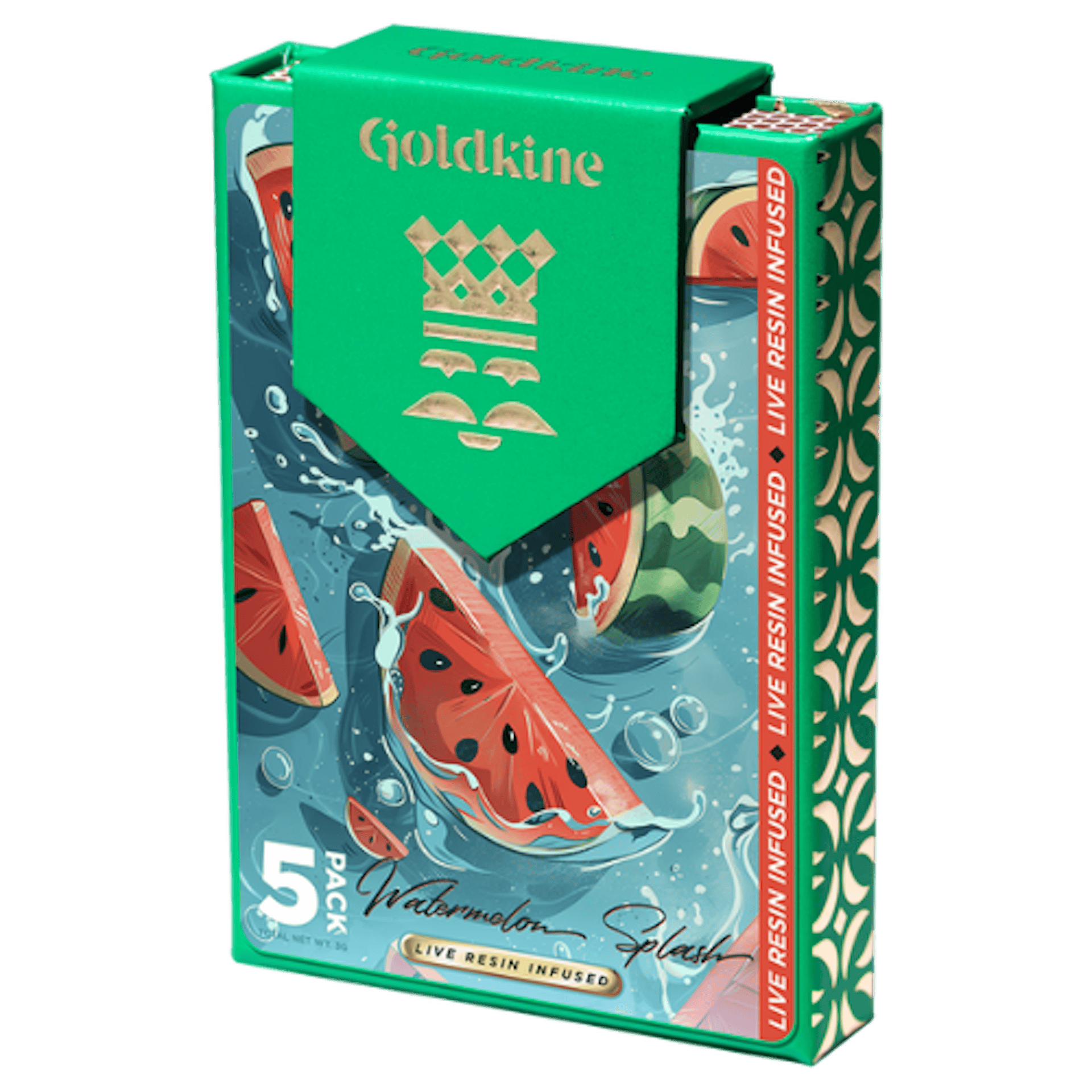 GoldKine - Watermelon Splash 5 Pack Infused Pre-Rolls