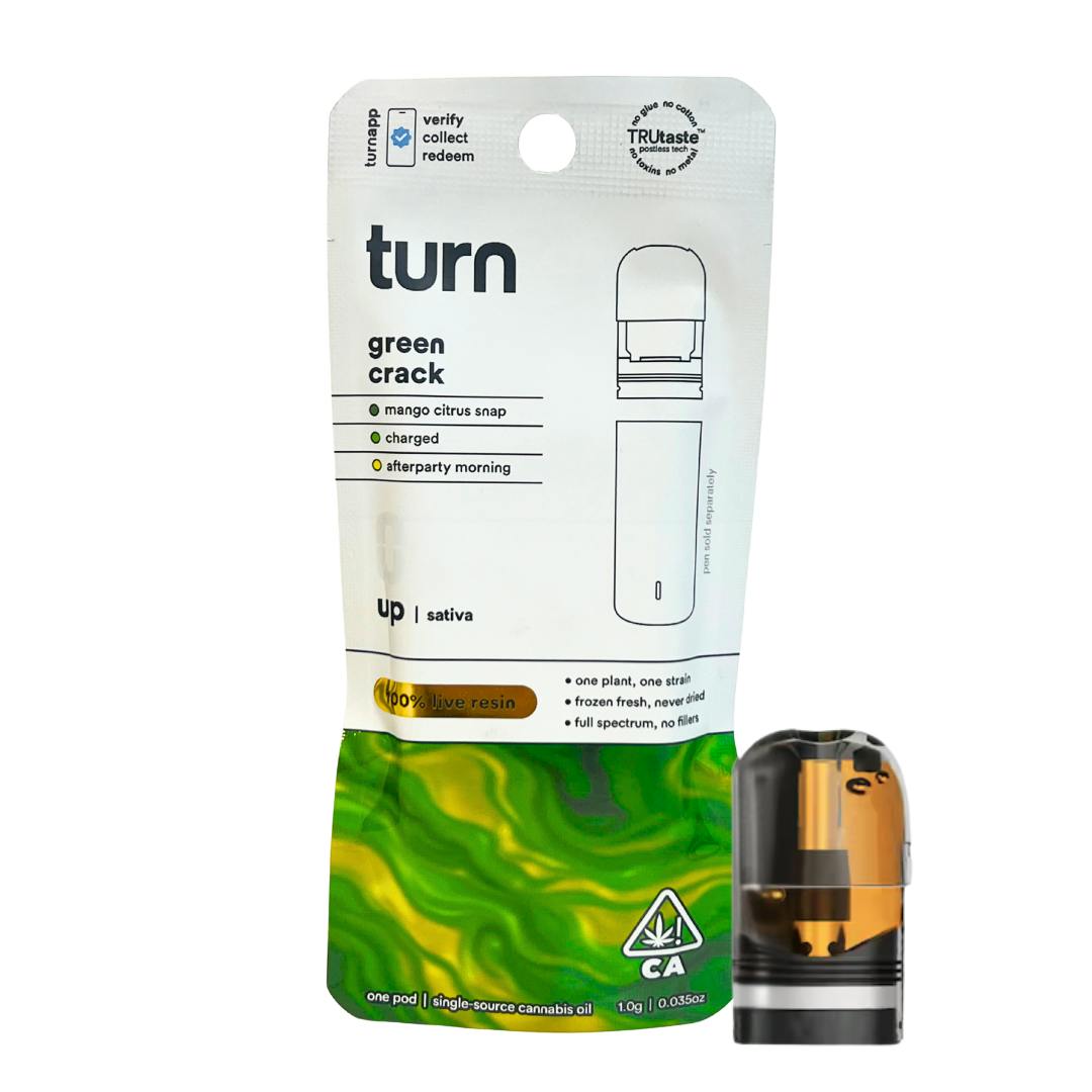 GREEN CRACK LIVE RESIN TURN UP POD