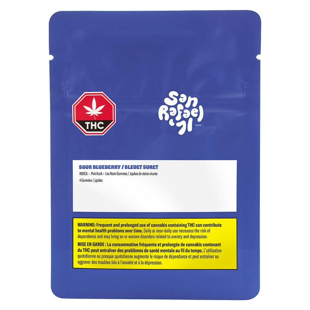 San rafael '71 - sour blueberry live resin gummies - 4 pack
