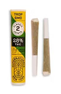 Trop GMO (Garlic, Mushroom, Onion) | 2 Pack | Pre rolls Indica Dominant | Super Naturals