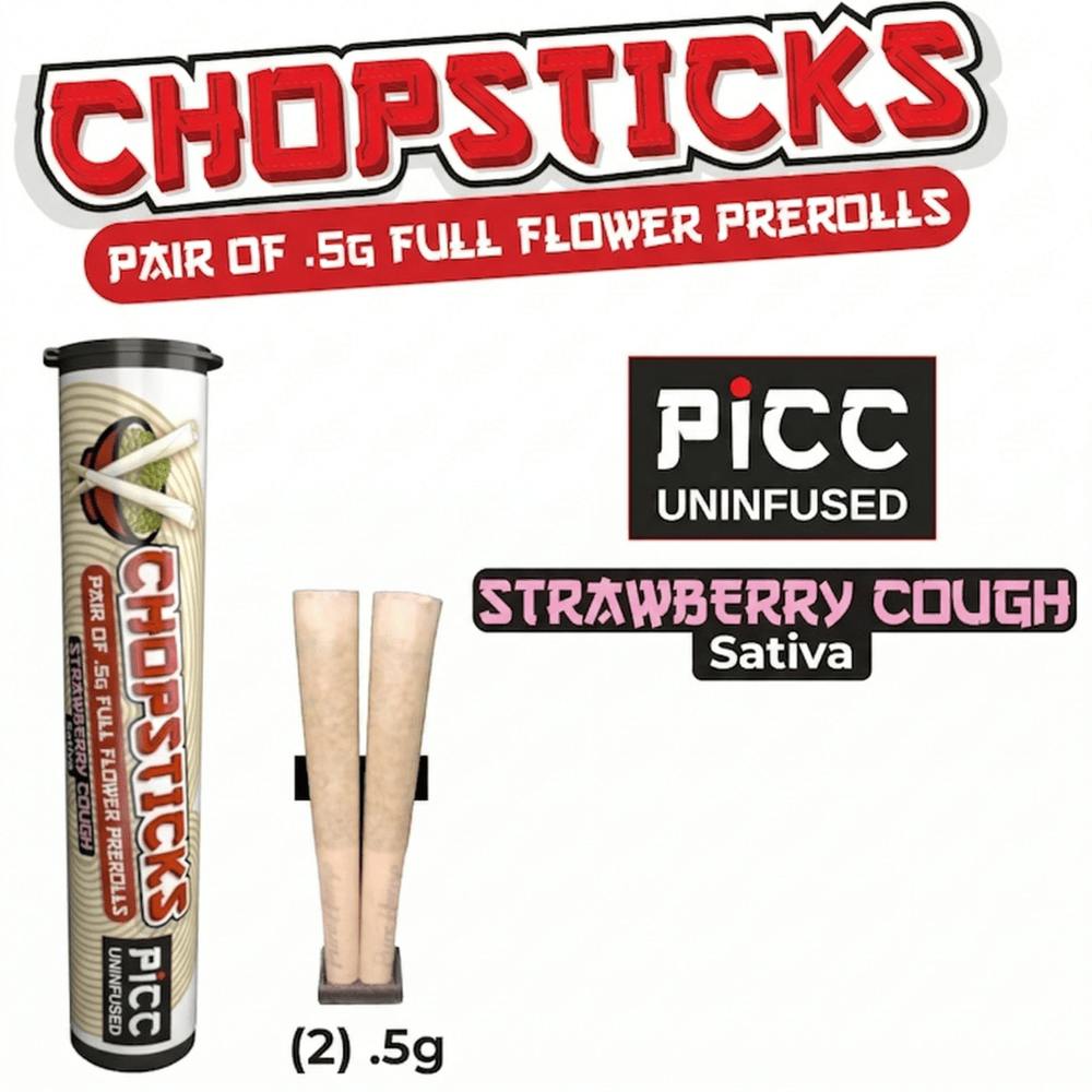 Product ChopSticks - Strawberry Cough - 1g - 2pk - Pre Rolls