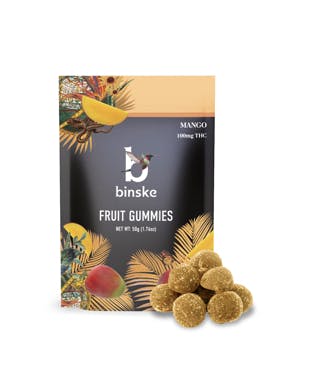 Edibles | Binske | Mango Gummies | 100mg | 10ct