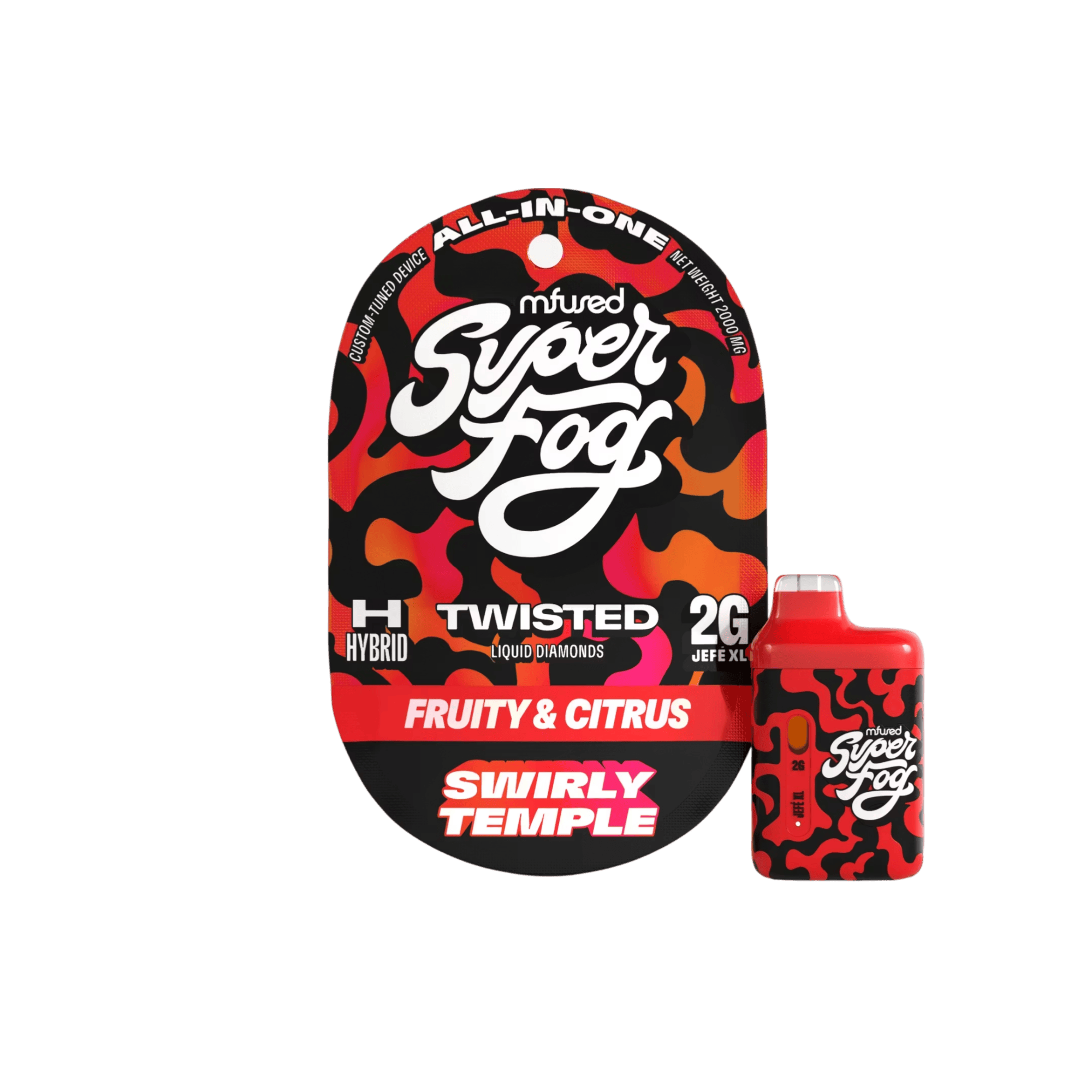 Mfused Superfog Swirly Temple 2g Twisted JefeXL Plus Vape