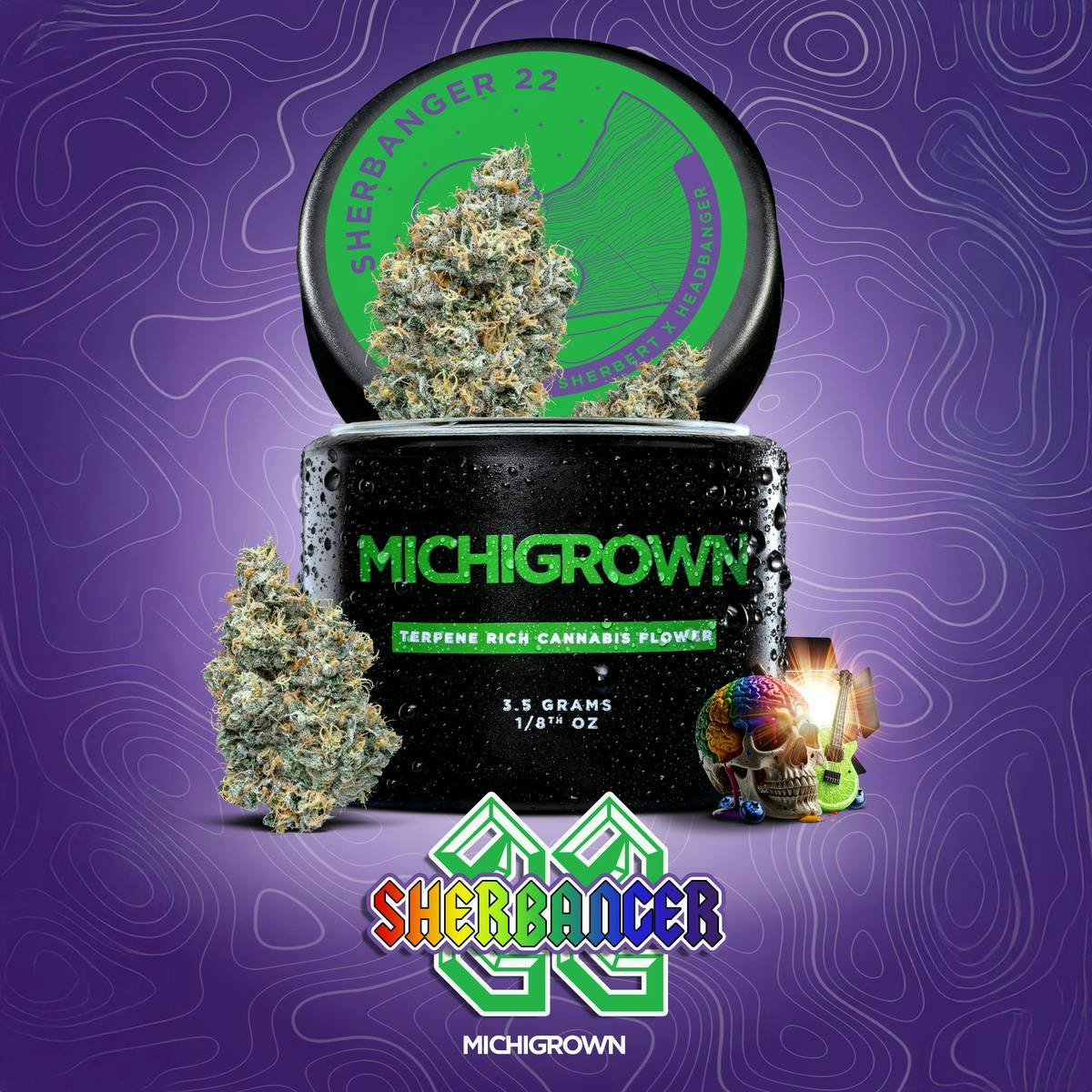 Michigrown - 3.5g Prepack Jar - Sherbanger 22
