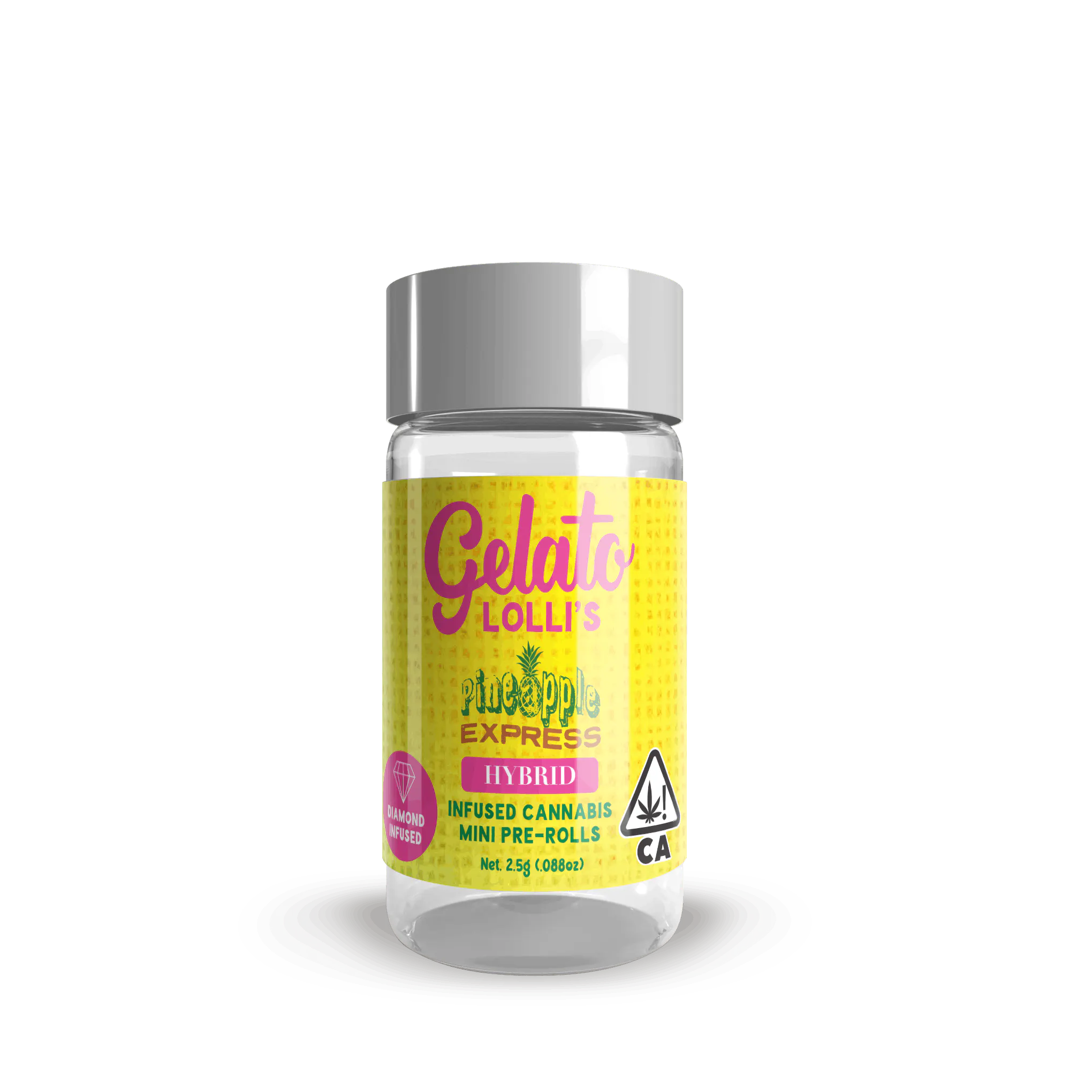 Gelato Lolli's 5pk Infused Mini Preroll .6g Hybrid Pineapple