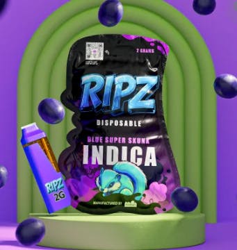 ripz disposable vape Ripz 2g Disposable Blue Super Skunk