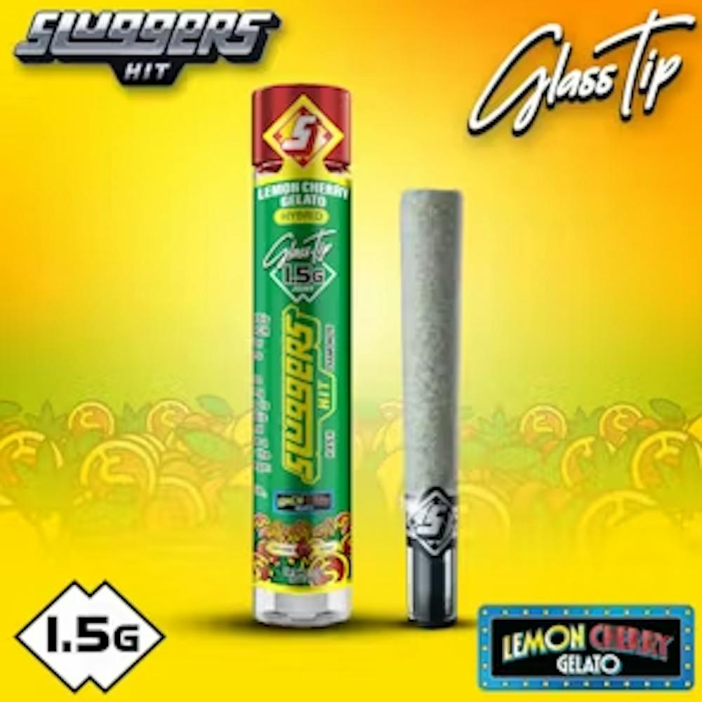 Product Infused Glass Tip Preroll | Lemon Cherry Gelato (H) Sluggers