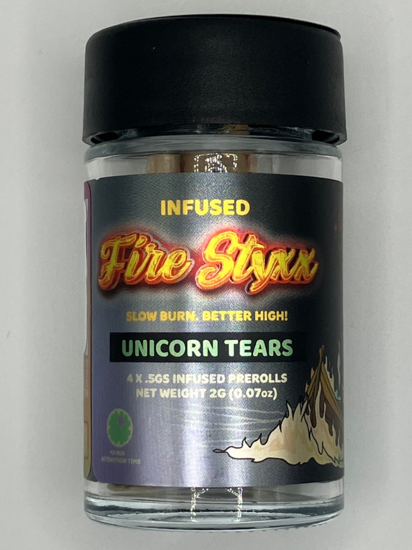 Glorious Fire Styxx | Infused Pre-Roll 4-Pack - 2g - Unicorn Tears