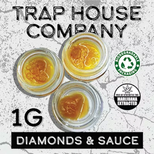 Trap House - 1g Live Resin Diamonds & Sauce - Dead Hot Strawberries x Fruit Truck