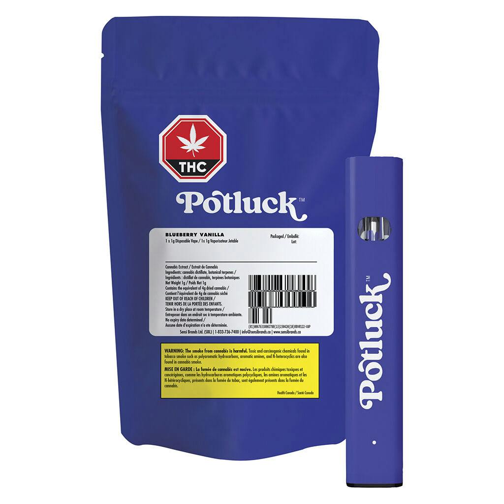Potluck - Blueberry Vanilla Disposable Vape - Hybrid