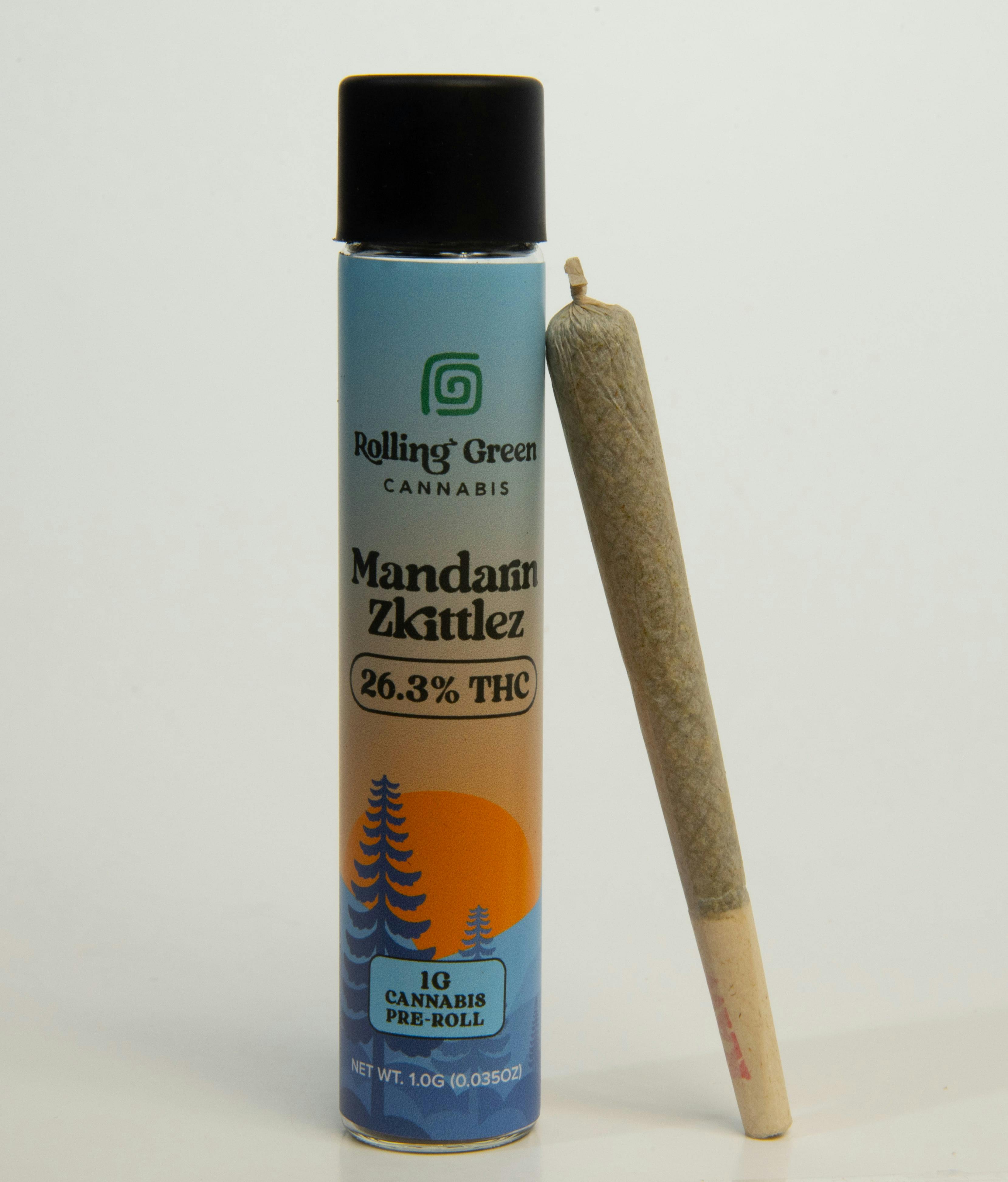 Rolling Green Cannabis-1G-Pre-Roll-Mandrin Zkittlez