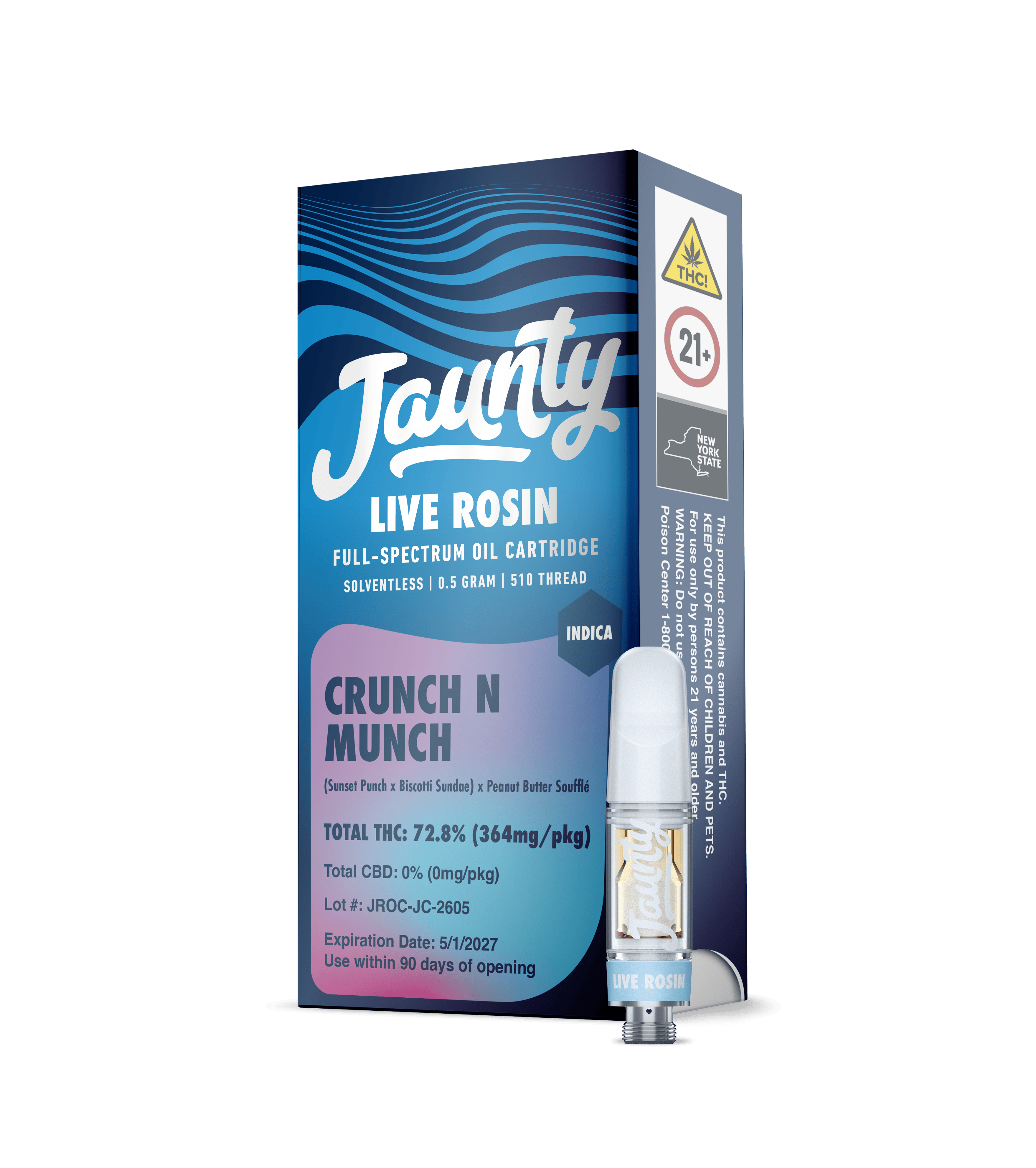 Jaunty | Crunch N Munch | Live Rosin | 510 Cart | 0.5g