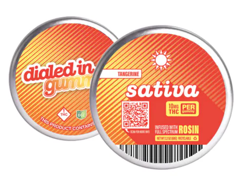 Dialed In: Tangerine – Live Rosin Gummies 10pk 97mg-1