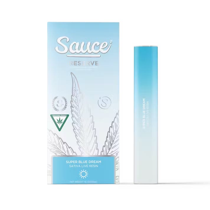 SAUCE SAUCE RESERVE | SUPER BLUE DREAM | LIVE RESIN DISPOSABLE HYBRID — VAPORIZERS