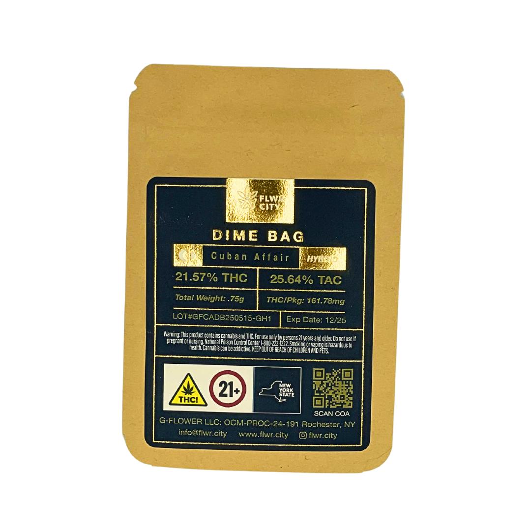 FLWR CITY- Flower .75G Dime Bag- Cuban Affair