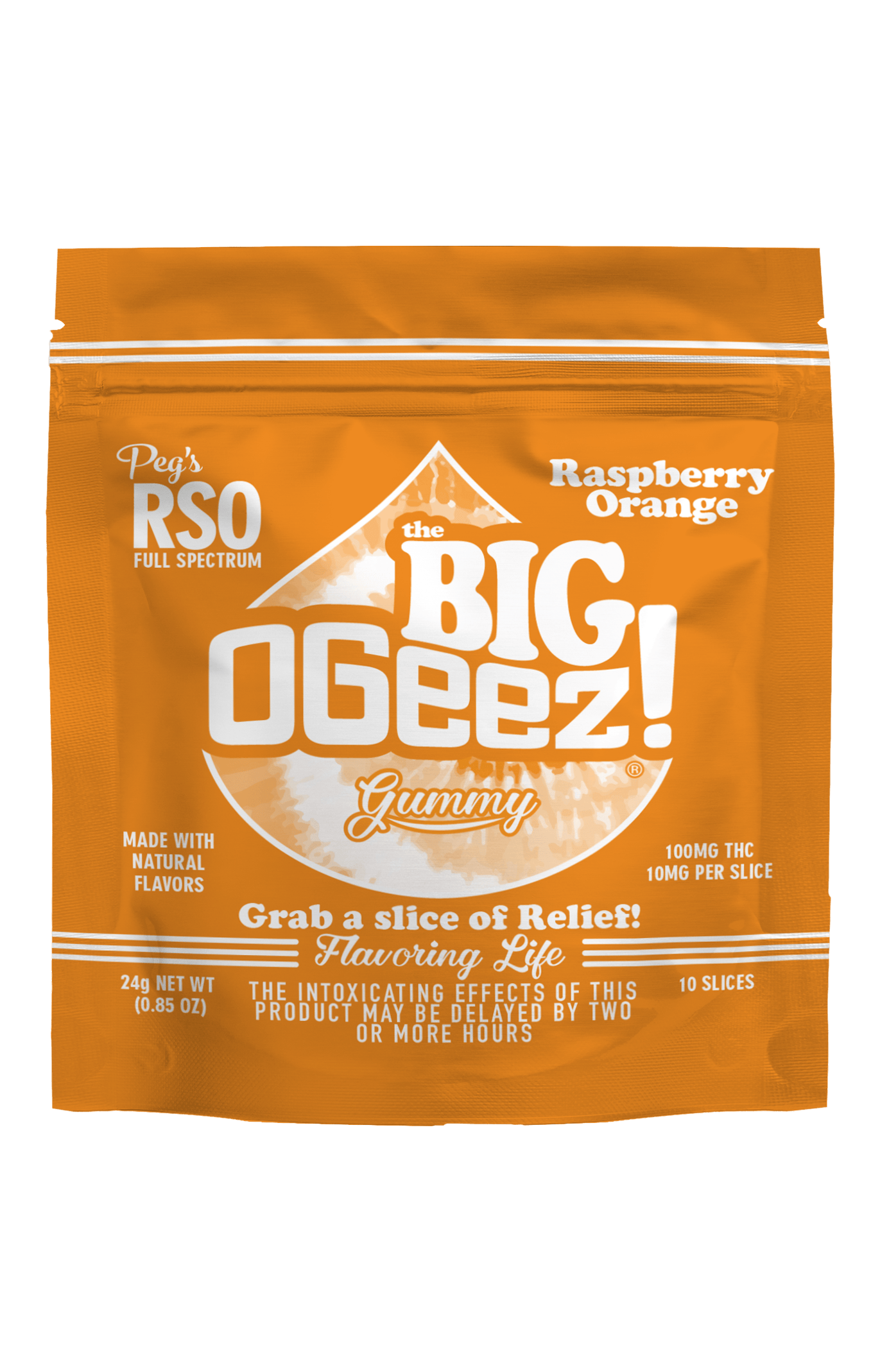 OGeez! BIG Rasp. Orange RSO Gummy 100MG