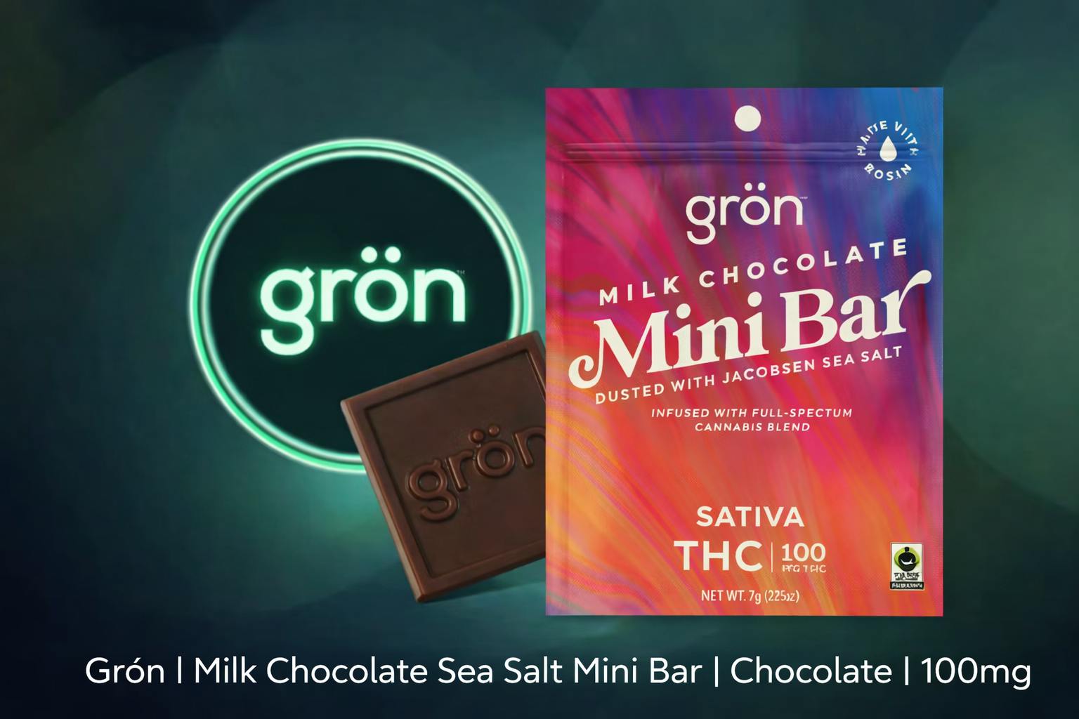 Product Gron | Milk Chocolate Sea Salt Mini Bar | Chocolate | 100mg