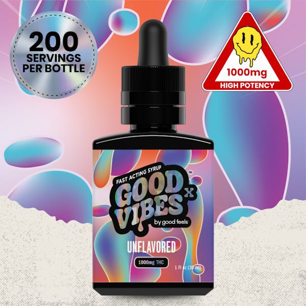 Unflavored (H)- 1000mg Fast-Acting Cannabis Syrup - Good Vibes