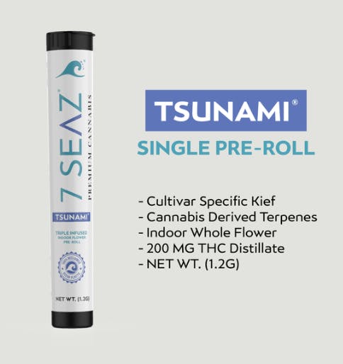 Product Infused Preroll Tsunami | Deep Chunk (H) | 1.2g | 7 Seaz