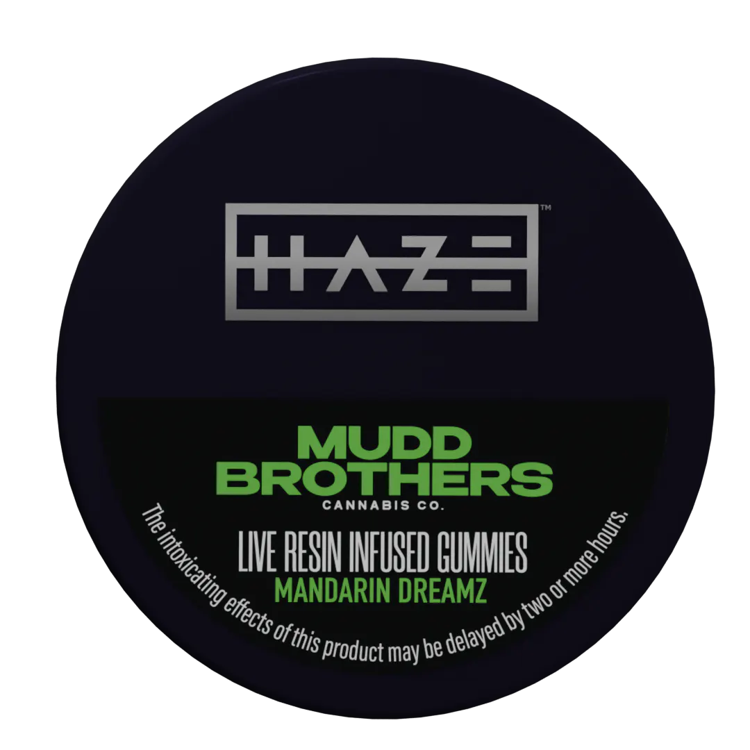 Haze X Mudd Brothers Mandarin Dreamz (H) Live Resin Gummies 10mg